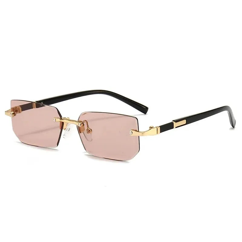 Vintage Rectangle Oval Sunglasses Women Men Metal Frame Clear Lens Glasses Eyewear