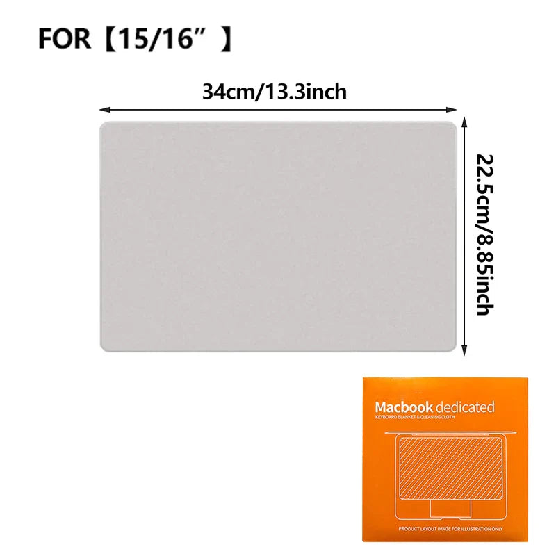 Microfiber Dustproof Cleaning Cloth Notebook Keyboard Cover Laptop Screen Cleaner Kit for MacBook Pro 13/15/16 Inch